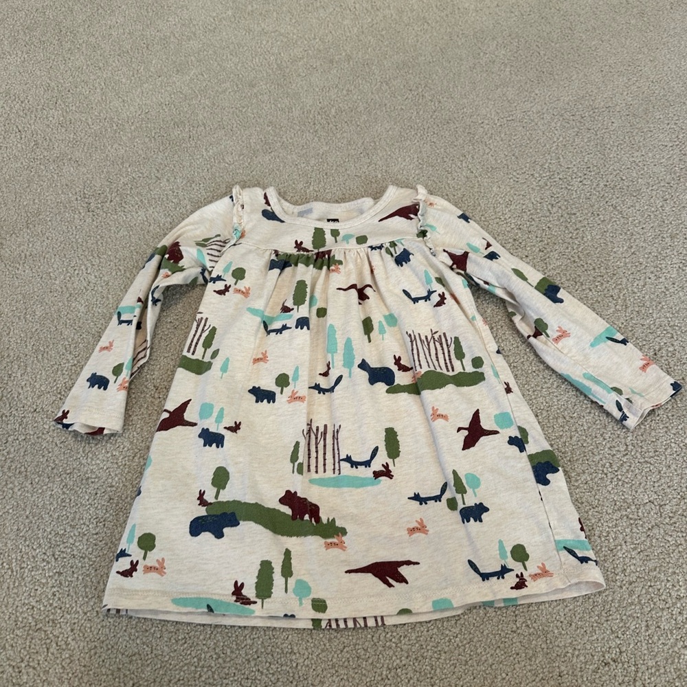 Tea Collection Cream Long Sleeve Sundress